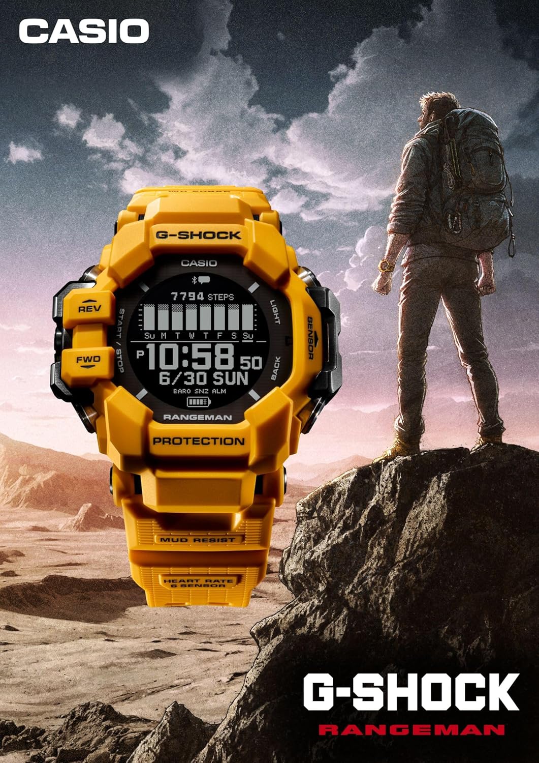 Casio G-Shock RANGEMAN GPR-H1000 — Reloj Outdoor Master of G con GPS y Monitor Cardíaco