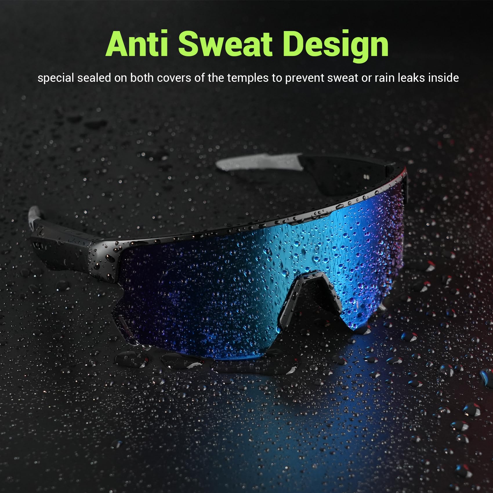 Blackview Gafas Bluetooth – UV400, Micrófono, Altavoces, Asistente de Voz, Lente Polarizada