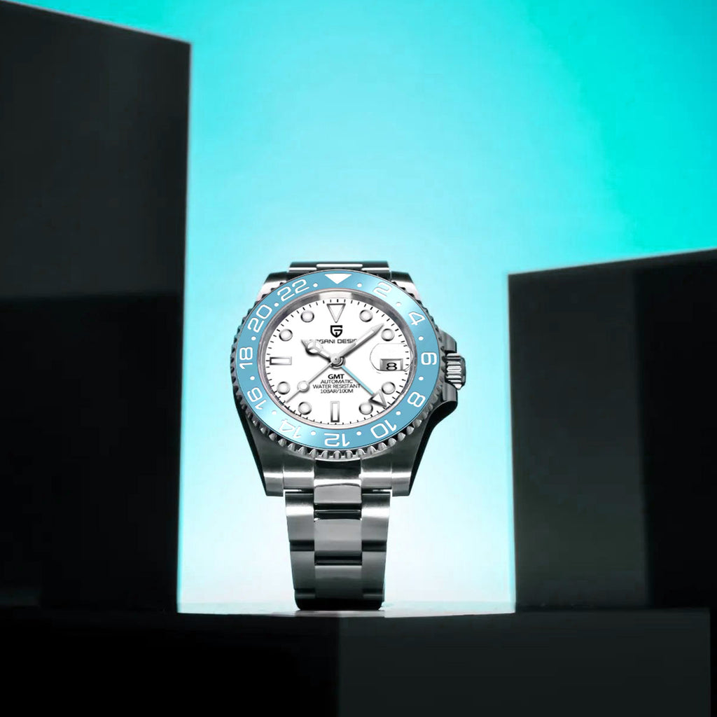 Reloj Mecánico GMT PAGANI DESIGN – Cristal Zafiro, Luminoso, 100m, 24 Estilos