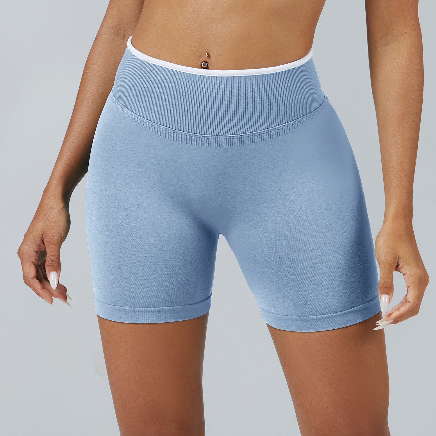Shorts Yoga Fitness Mujer Sin Costuras 90% Nylon 10% Spandex Butt Lifting Color Block Compression XS-XL 4 Colores | Women Seamless Yoga Fitness Shorts