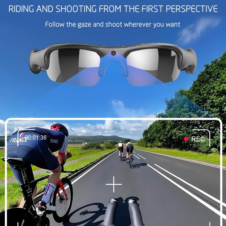 Cámara Deportiva HD 1080P para Ciclismo con WiFi – 5 Horas de Batería, Incluye Gafas