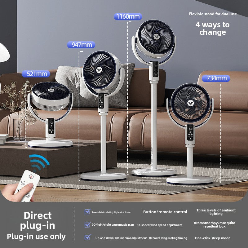 Ventilador de Escritorio Sin Aspas 16" USB con Control Remoto – Silencioso y Recargable