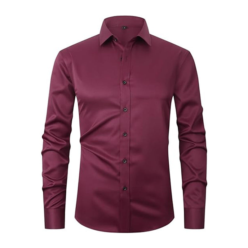 Men's 4-Way Stretch Business Dress Shirt | Anti-Wrinkle | Slim Fit | XS-3XL | 9 Colors