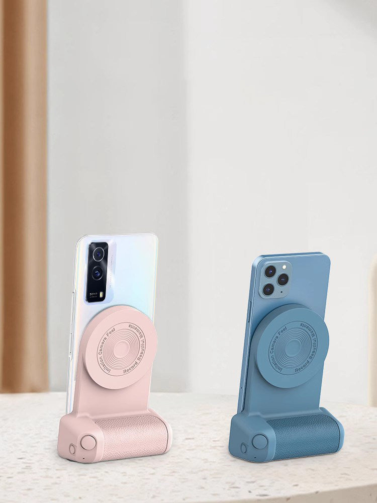 Grip Magnético Bluetooth para Teléfono – Soporte, Disparador Remoto y Carga Inalámbrica