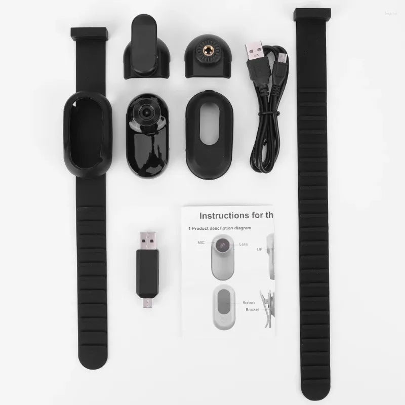 Mini Cámara de Acción para Mascotas 1080P Gran Angular – Grabadora Compacta con Collar