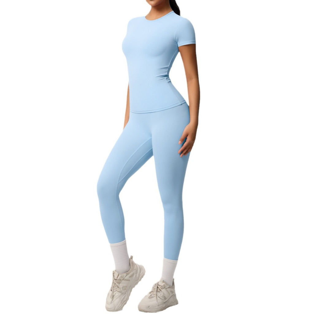 Conjunto Yoga Mujer Pantalón + Top Deportivo 80% Nylon 20% Spandex Quick-Dry Slim-Fit S-XL | Women Yoga Pants & Sports Top Set