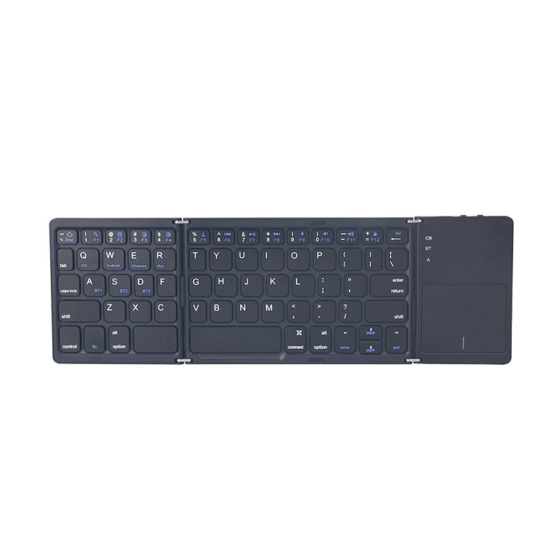 Foldable Bluetooth Keyboard B033 | 64 Keys | Ultra-Slim | Phone Tablet Laptop | Black & Grey