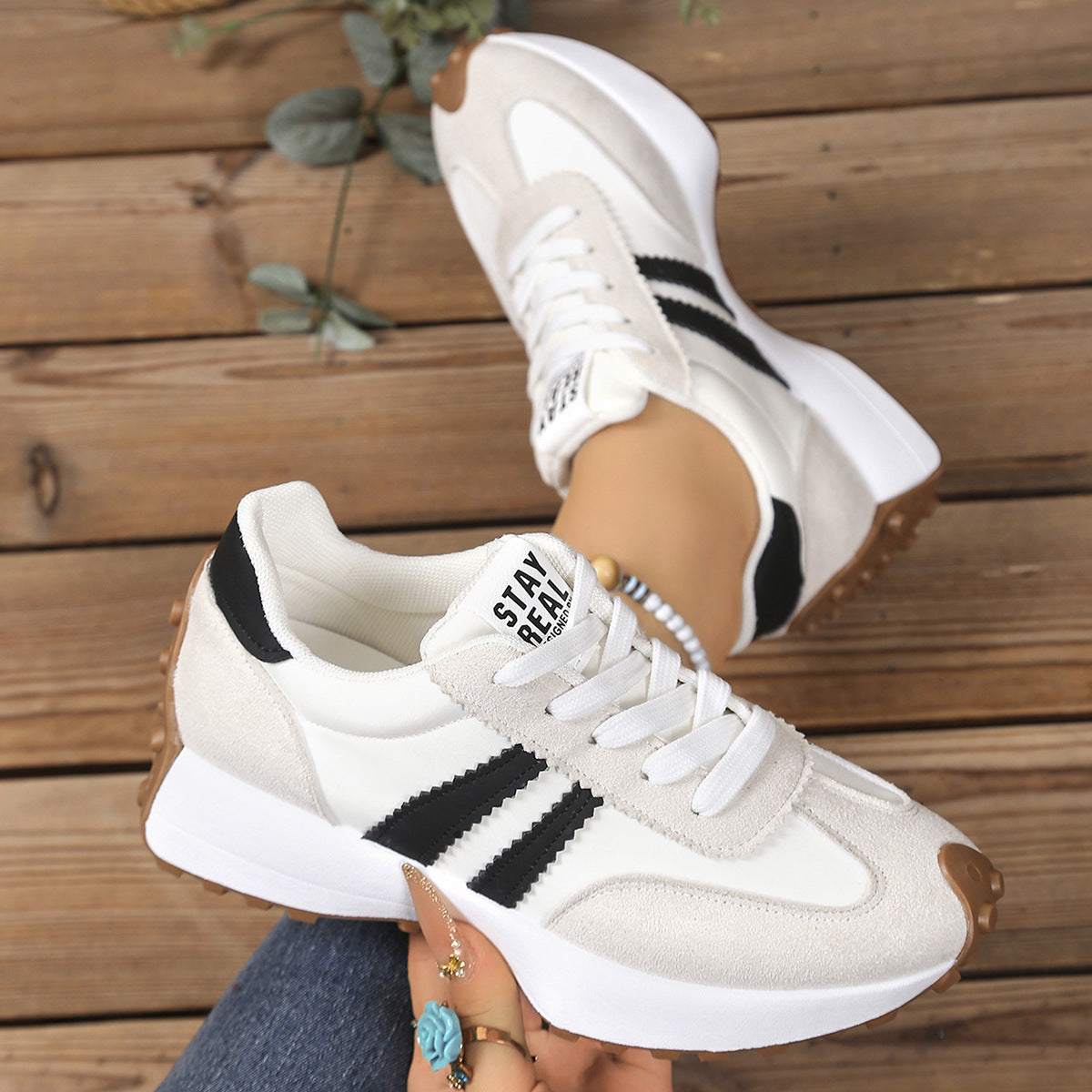 Zapatillas Deportivas Casuales Mujer – Suela Gruesa, 7 Colores, Tallas 36-43