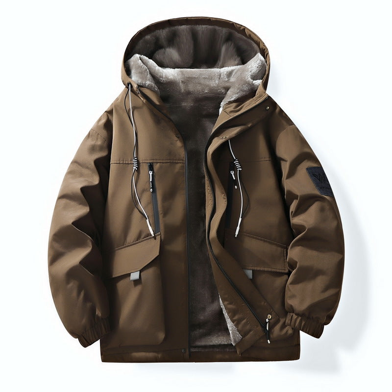 Men's Thick Padded Cotton Coat | Fleece Lined | Hooded Zip | M-4XL | 5 Colors