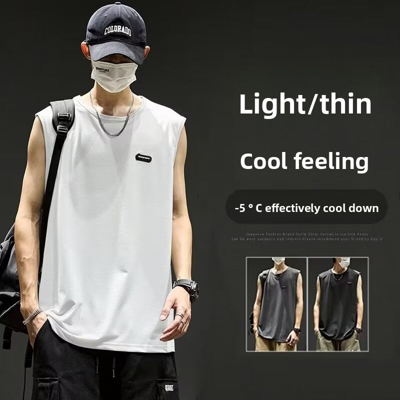 Chaleco de Malla Hombre Secado Rápido – Sin Mangas, Transpirable, M a 5XL