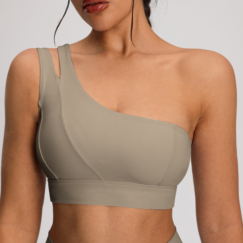 Conjunto Falda Tenis Mujer Bra One-Shoulder + Falda Corta Cintura Alta Nylon/Spandex S-XL | Women Tennis Skirt Set