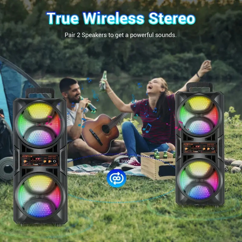 Altavoz Bluetooth para Fiestas con Karaoke, Luces LED y TWS – ALTSON