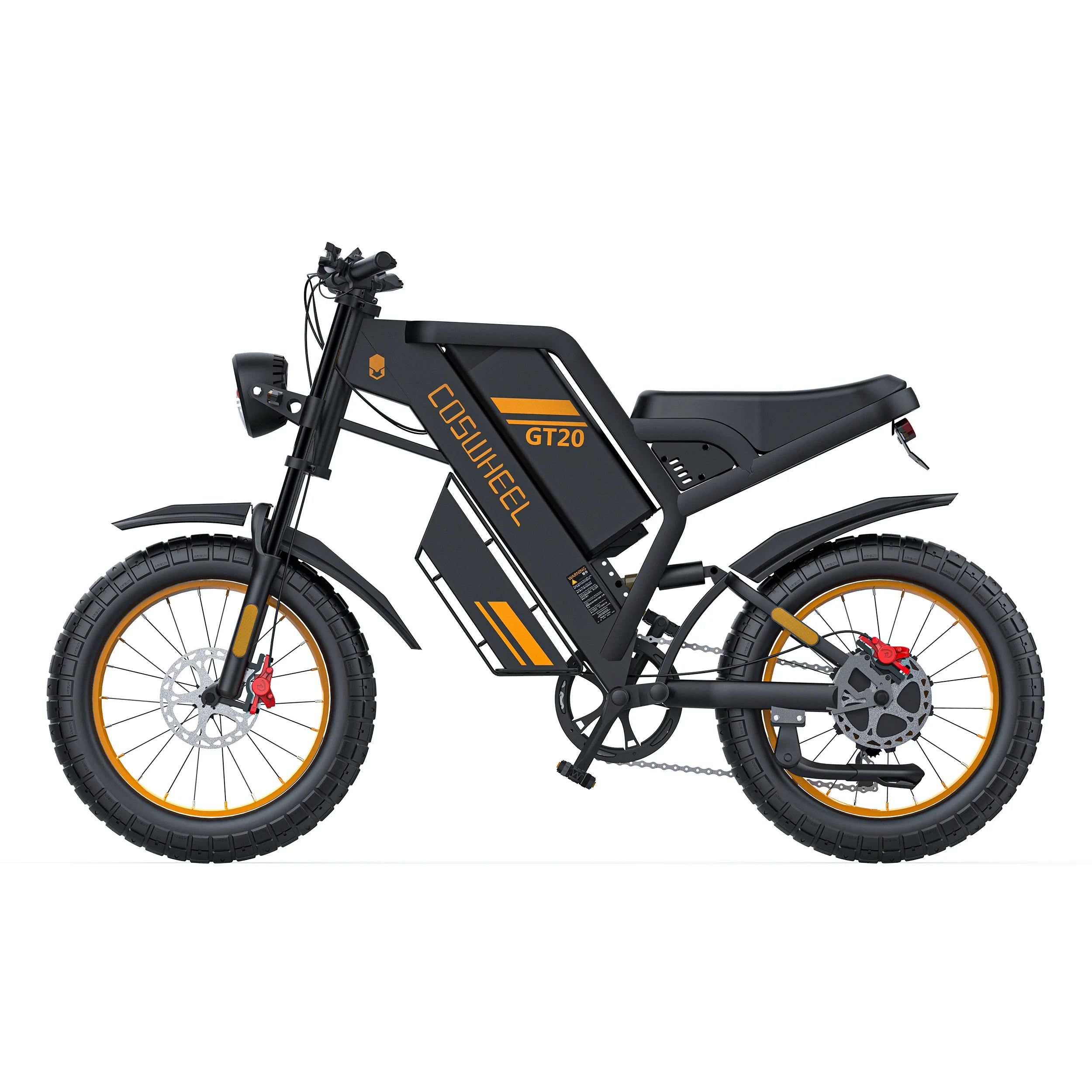 Coswheel GT20 E-Bike | 1500W/2000W/3000W | 60V 25Ah | Fat Tire 20x4.0 | 93 Millas | Shimano 7v | CE UL FCC | Off-Road