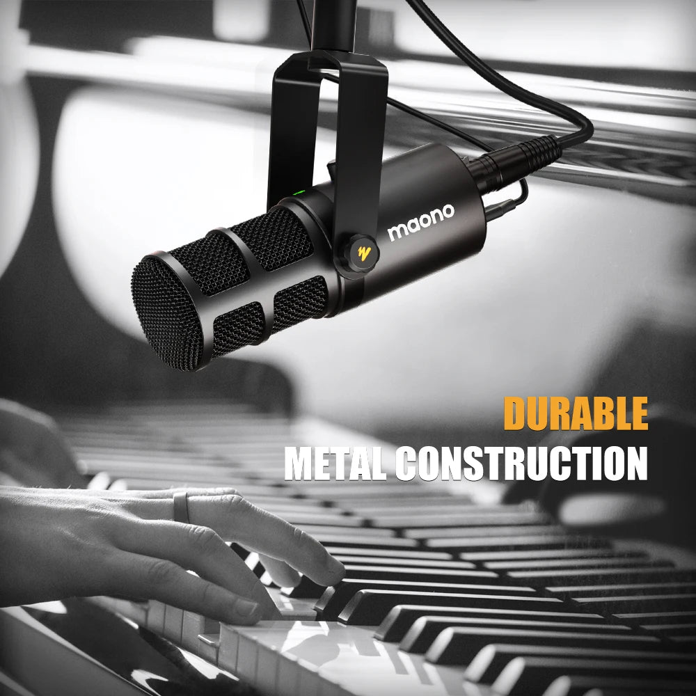MAONO PD400X USB/XLR Dynamic Microphone | Large Diaphragm | Cardioid | 24-bit | Podcast & Streaming