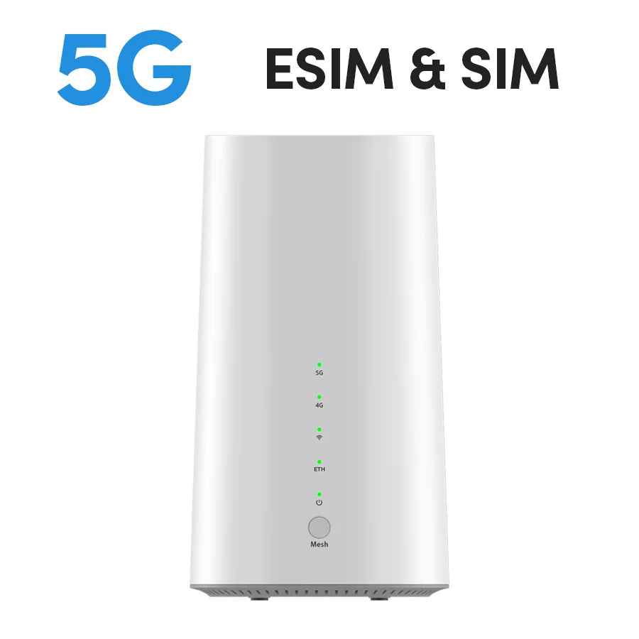 Router 5G AX3600 WiFi 6 | SIM & eSIM | CPE Indoor | Mesh | 5G/4G/3G | Hotspot Inalámbrico | VoLTE