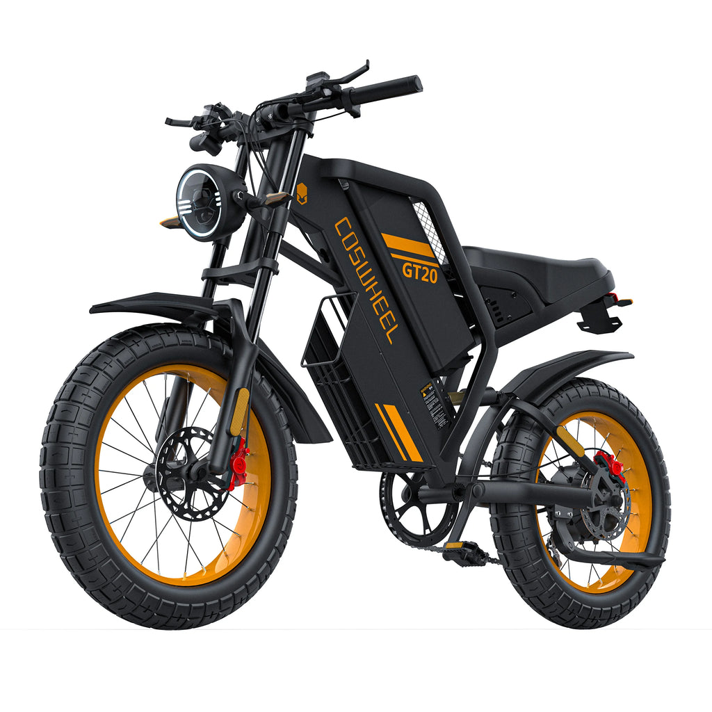 Coswheel GT20 E-Bike | 1500W/2000W/3000W | 60V 25Ah | Fat Tire 20x4.0 | 93 Millas | Shimano 7v | CE UL FCC | Off-Road