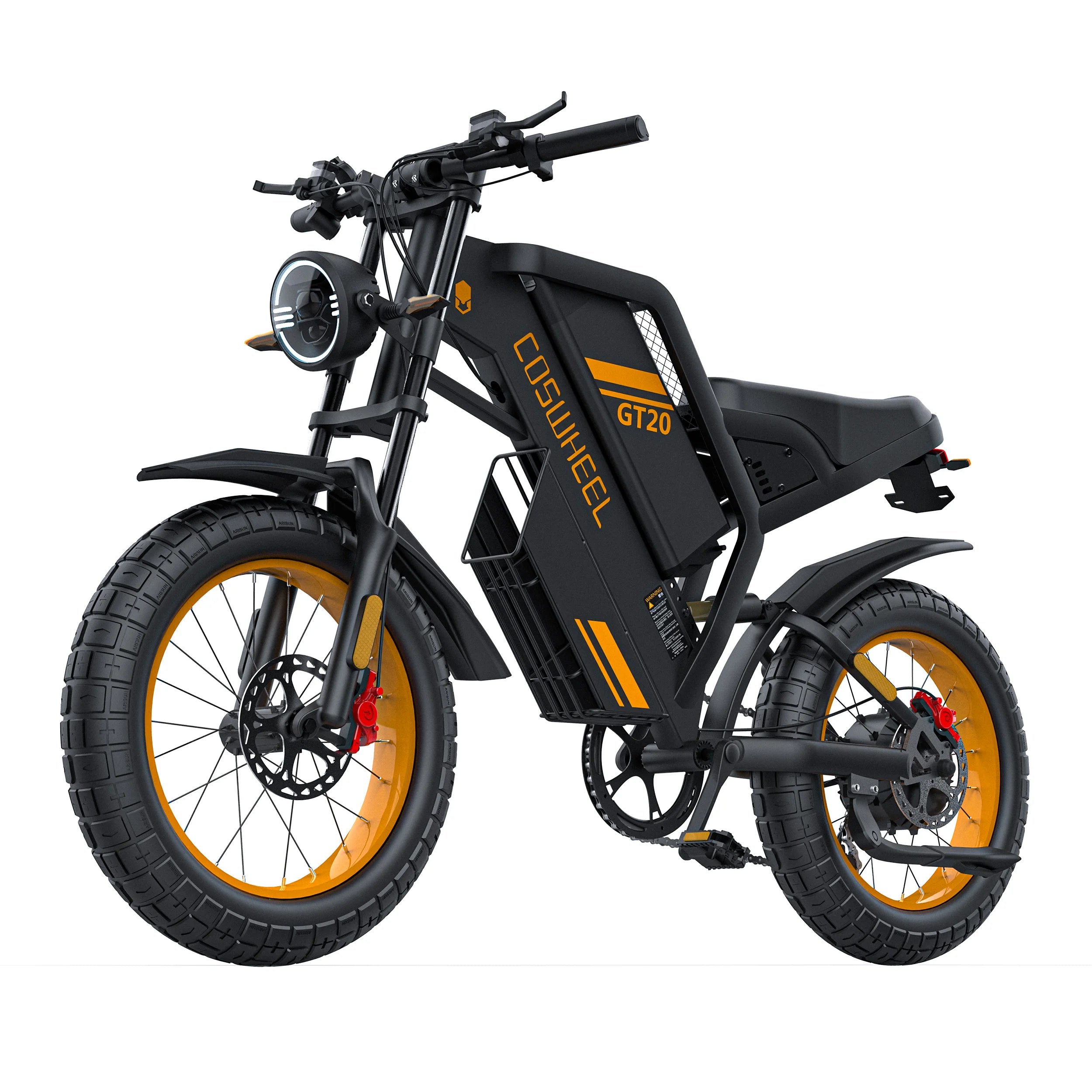 Coswheel GT20 E-Bike | 1500W/2000W/3000W | 60V 25Ah | Fat Tire 20x4.0 | 93 Millas | Shimano 7v | CE UL FCC | Off-Road
