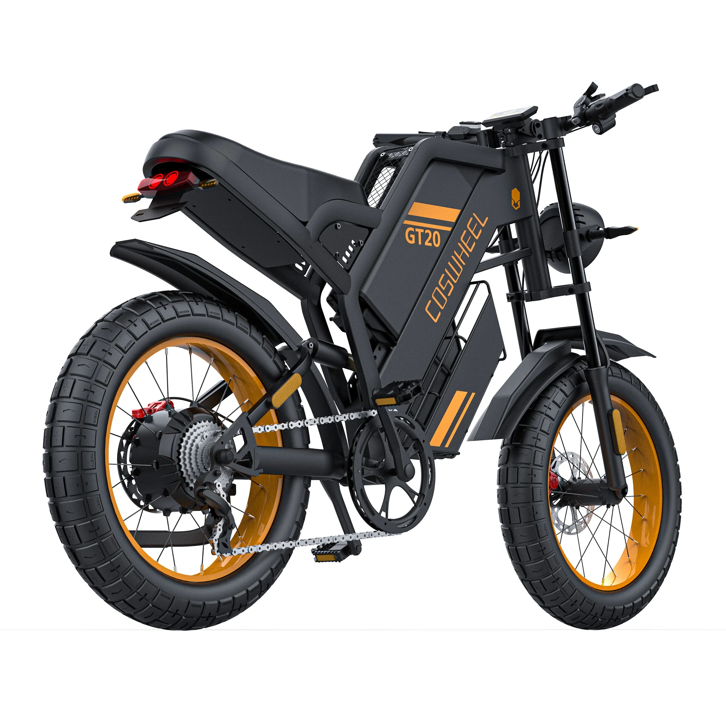 Coswheel GT20 E-Bike | 1500W/2000W/3000W | 60V 25Ah | Fat Tire 20x4.0 | 93 Millas | Shimano 7v | CE UL FCC | Off-Road