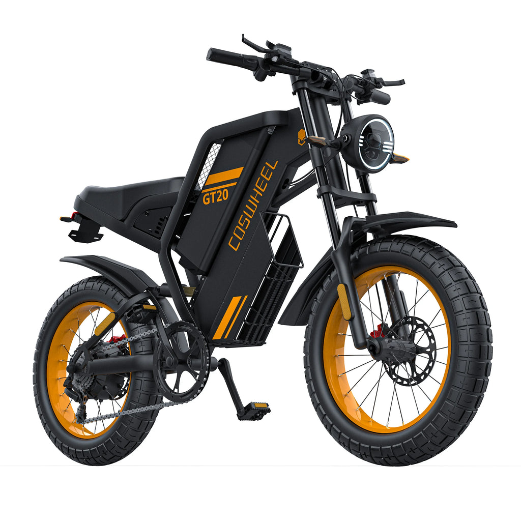 Coswheel GT20 E-Bike | 1500W/2000W/3000W | 60V 25Ah | Fat Tire 20x4.0 | 93 Millas | Shimano 7v | CE UL FCC | Off-Road