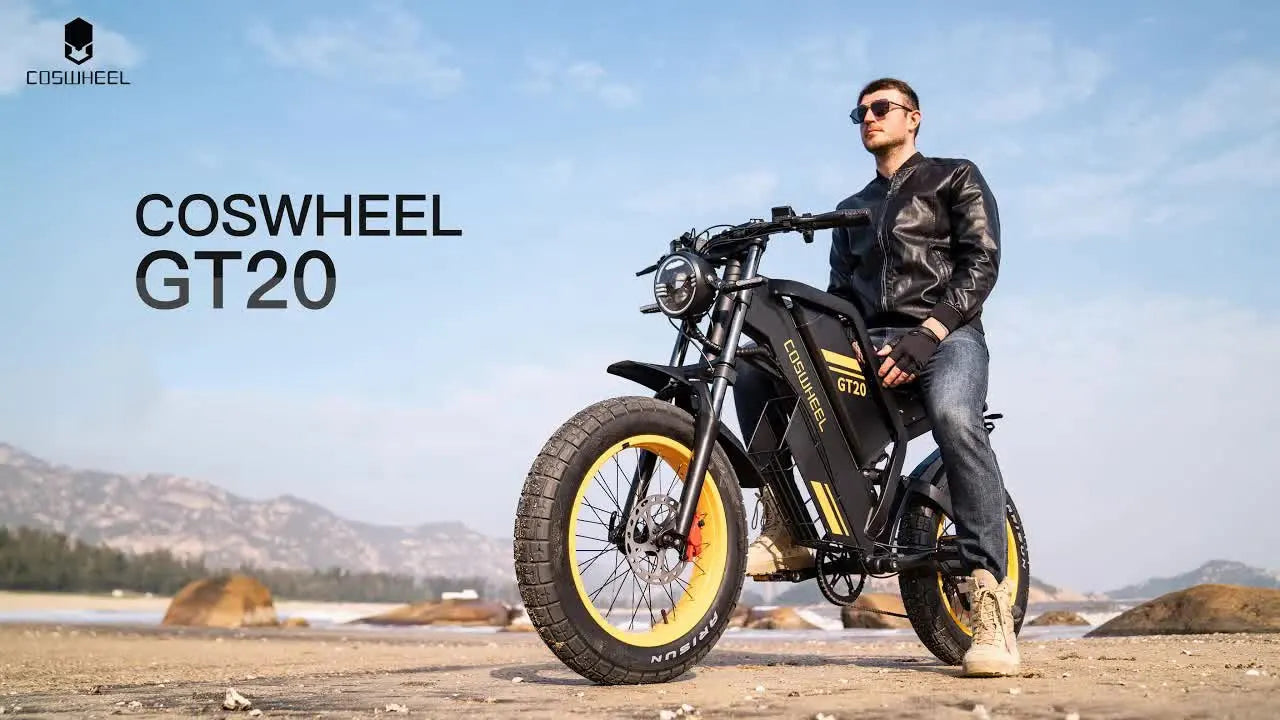 Coswheel GT20 E-Bike | 1500W/2000W/3000W | 60V 25Ah | Fat Tire 20x4.0 | 93 Millas | Shimano 7v | CE UL FCC | Off-Road