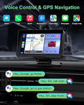 Apple Carplay - Pantalla para automóvil, 7 pulgadas, HD, inalámbrico, Apple Carplay y pantalla táctil