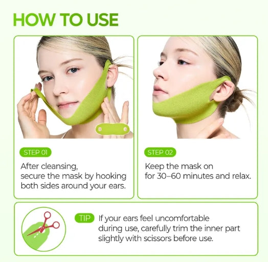 Mascarilla Facial Hidratante 3D con Asa – Pack de 4 Piezas para Piel Suave y Luminosa