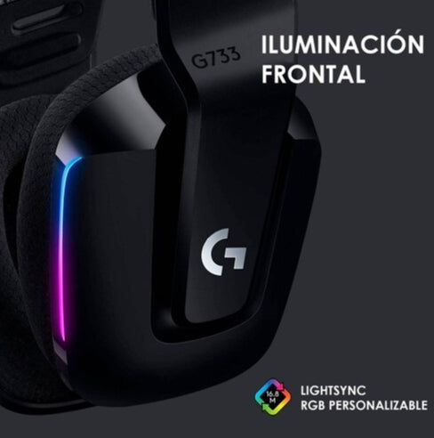 Audífonos Gaming Inalámbricos Logitech G733 Lightspeed Negro RGB
