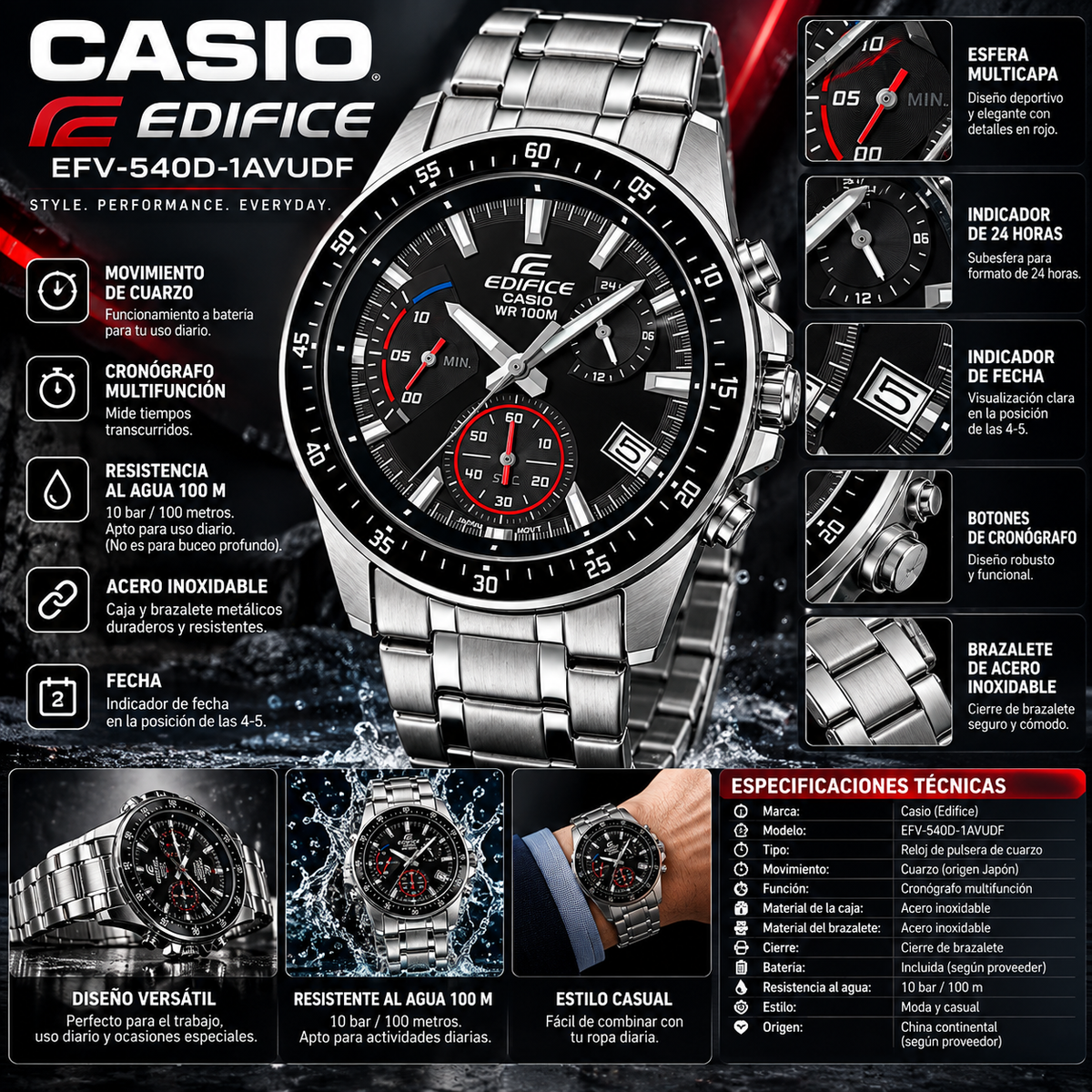 Casio EFV-540D-1AVUDF | Quartz Chronograph | Men's Watch