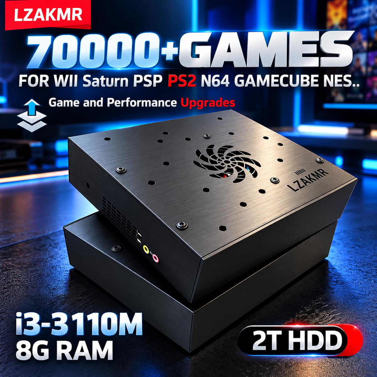 Consola Retro Gaming LZAKMR | 70,000+ Juegos | PS2, PSP, Wii, GameCube, Windows 11