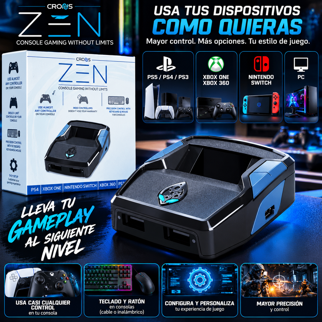 Cronus Zen Controller Adapter | USB Gaming Converter | Adaptador para Consolas