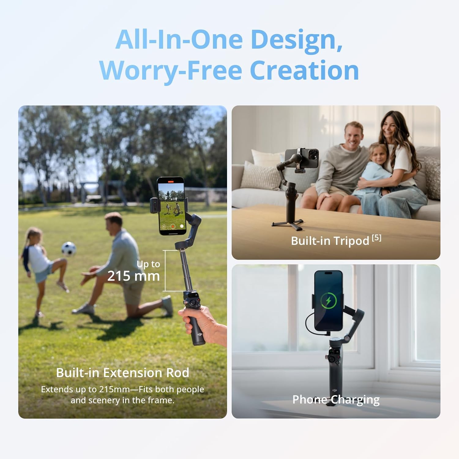 DJI Osmo Mobile 8 Advanced Tracking Combo – Gimbal Estabilizador para Teléfono