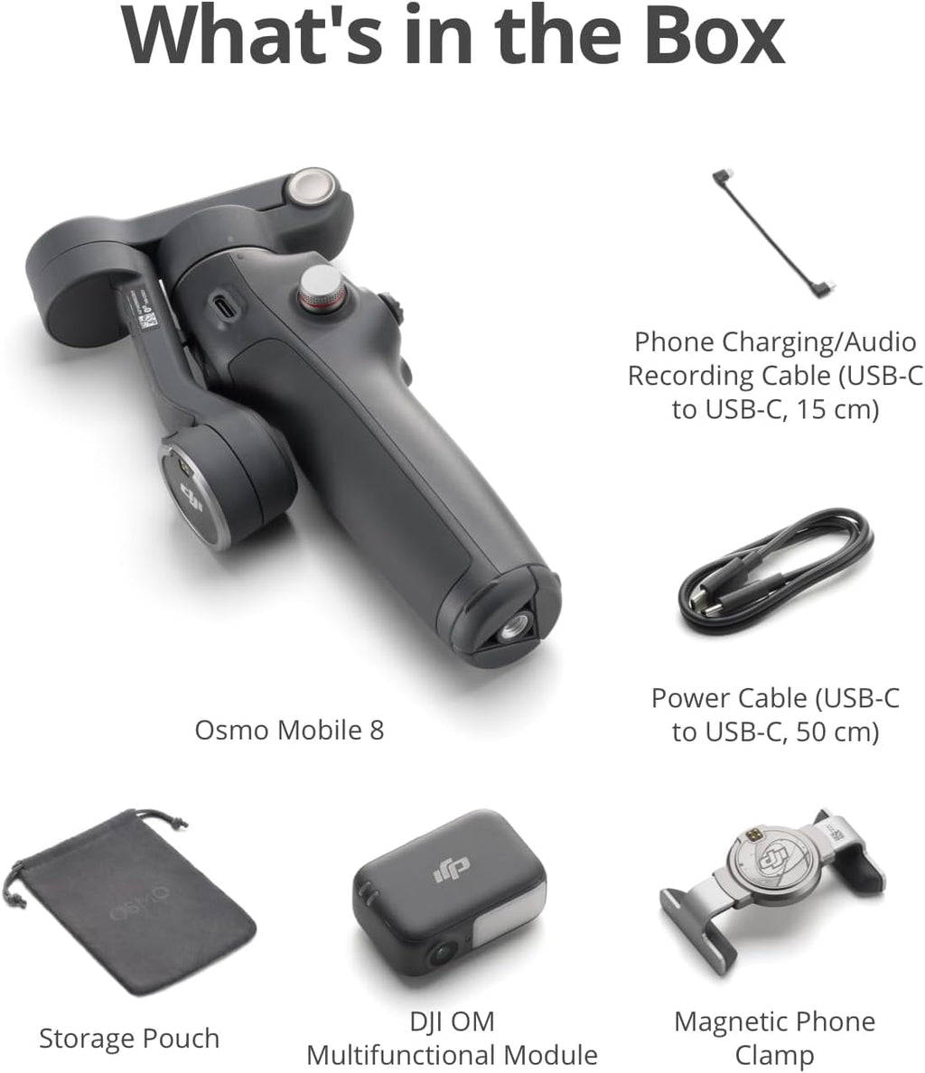 DJI Osmo Mobile 8 Advanced Tracking Combo – Gimbal Estabilizador para Teléfono
