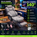 Ergonomic Gaming Chair | Reclining Footrest | Home Office