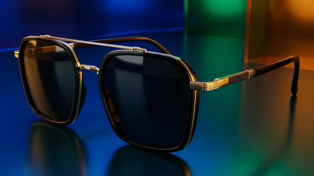 Gafas de sol, moda otoño/verano 2026, marco geométrico de doble viga