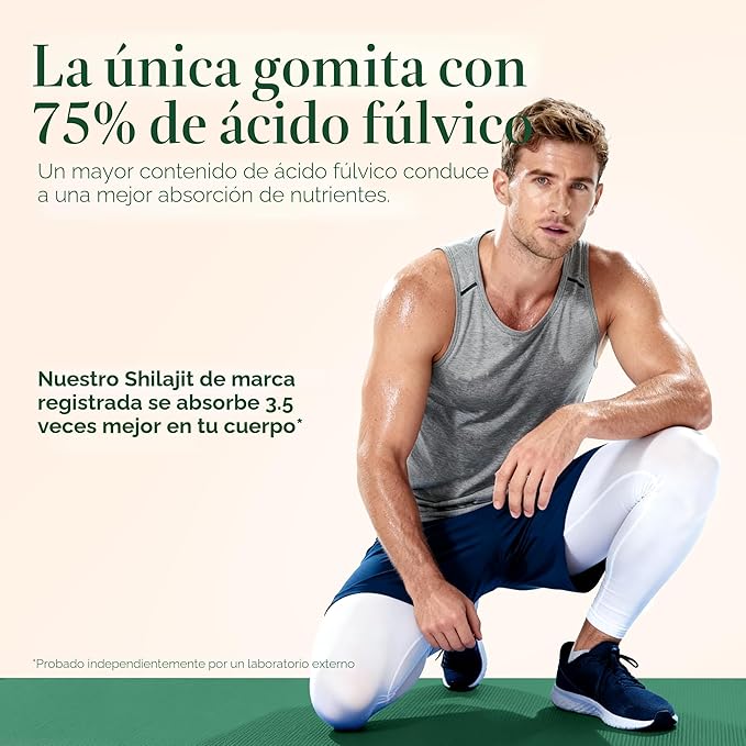 Gomitas Shilajit Alpha 10 en 1 – 4000mg con Tongkat Ali, Maca y Ashwagandha KSM-66