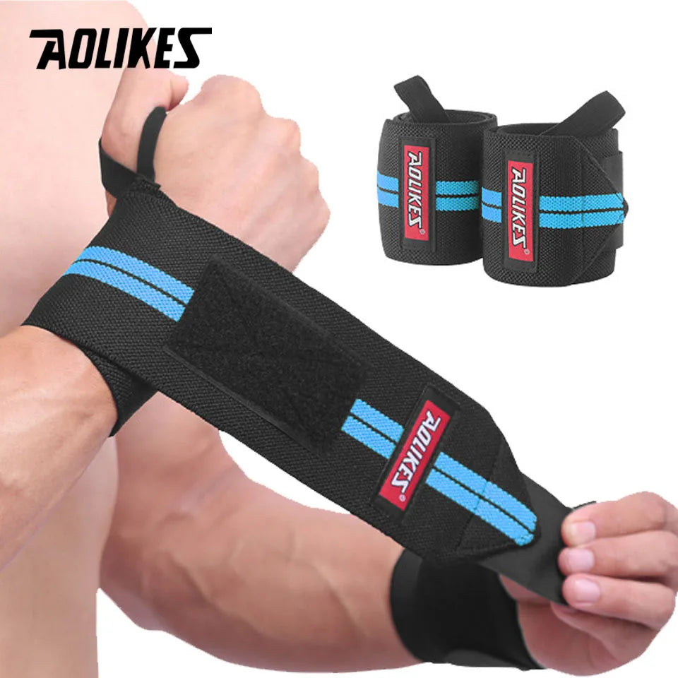 AOLIKES Weightlifting Wrist Wraps | Professional Support & Thumb Loop | Powerlifting & Gym