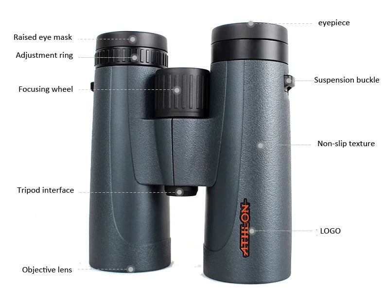Prismáticos ATHLON CRIUS 8/10x42 | HD, Resistentes al Agua, Nitrógeno, Portátiles