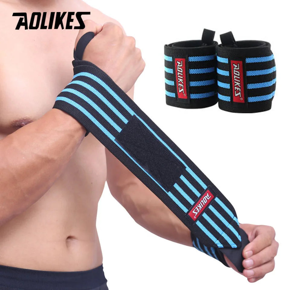 AOLIKES Weightlifting Wrist Wraps | Professional Support & Thumb Loop | Powerlifting & Gym