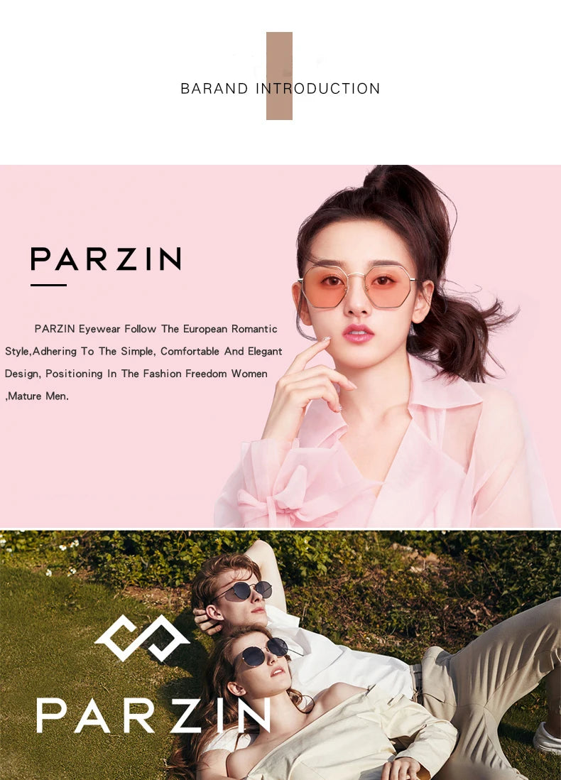 PARZIN Gafas de Sol Polarizadas para Mujer | Marco Hueco Vintage | Modelo PZ18