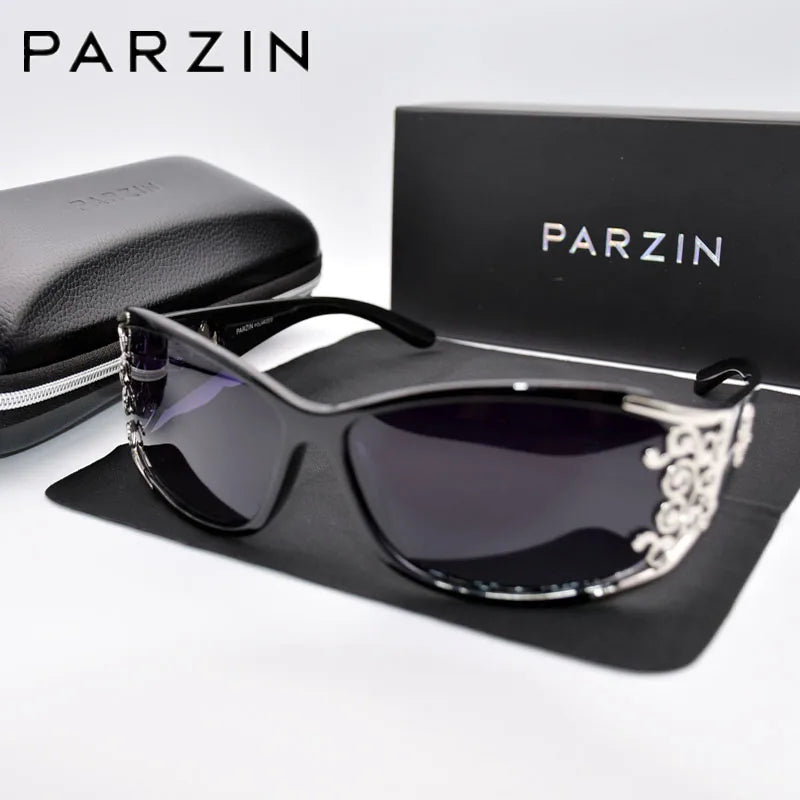 PARZIN Gafas de Sol Polarizadas para Mujer | Marco Hueco Vintage | Modelo PZ18