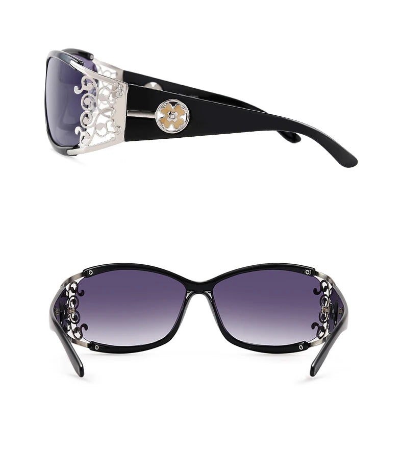 PARZIN Gafas de Sol Polarizadas para Mujer | Marco Hueco Vintage | Modelo PZ18