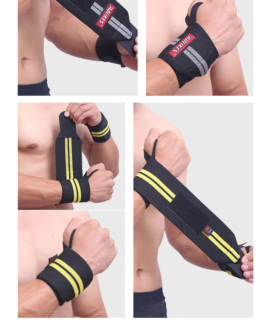 AOLIKES Weightlifting Wrist Wraps | Professional Support & Thumb Loop | Powerlifting & Gym