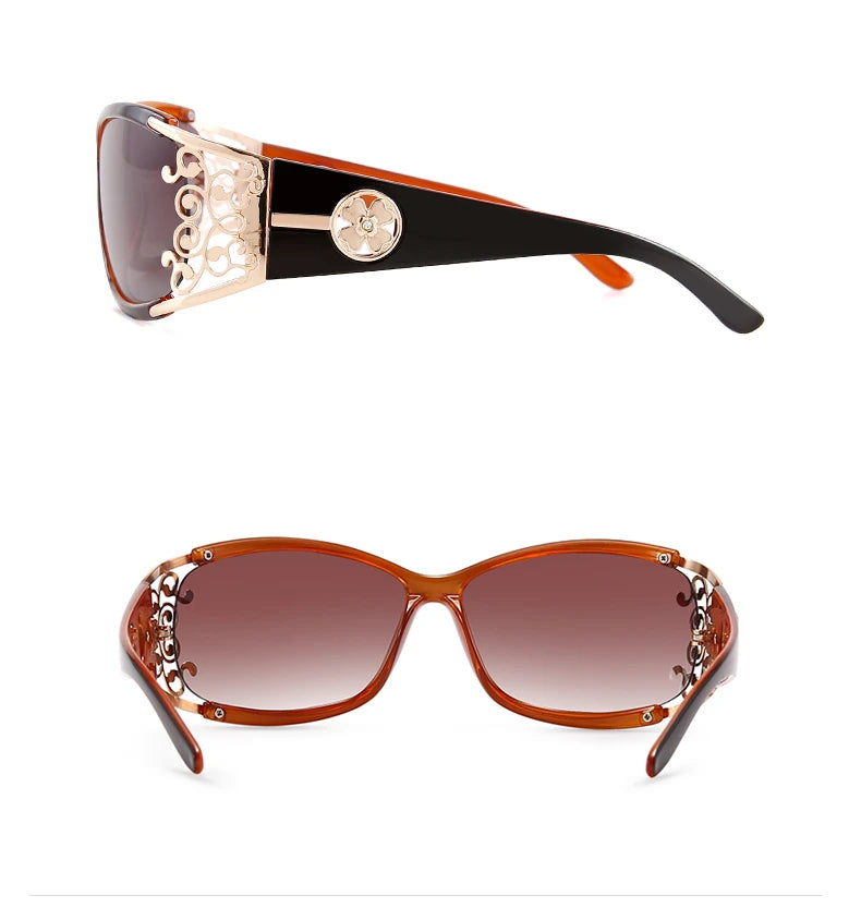 PARZIN Gafas de Sol Polarizadas para Mujer | Marco Hueco Vintage | Modelo PZ18