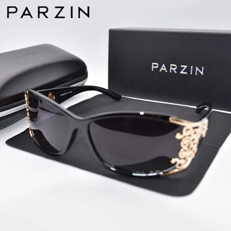 PARZIN Gafas de Sol Polarizadas para Mujer | Marco Hueco Vintage | Modelo PZ18