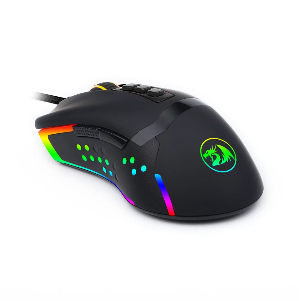 Mouse Gaming Redragon M712 OCTOPUS | 10000 DPI | RGB 12 Modos | 9 Botones | Ambidiestro | USB | Redragon M712 OCTOPUS Gaming Mouse 10000 DPI RGB 12 Modes 9 Buttons Ambidextrous USB