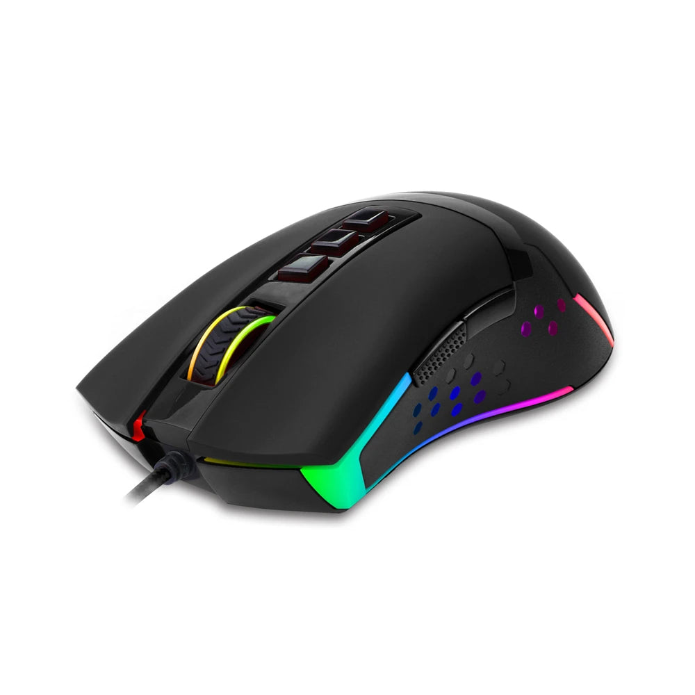 Mouse Gaming Redragon M712 OCTOPUS | 10000 DPI | RGB 12 Modos | 9 Botones | Ambidiestro | USB | Redragon M712 OCTOPUS Gaming Mouse 10000 DPI RGB 12 Modes 9 Buttons Ambidextrous USB