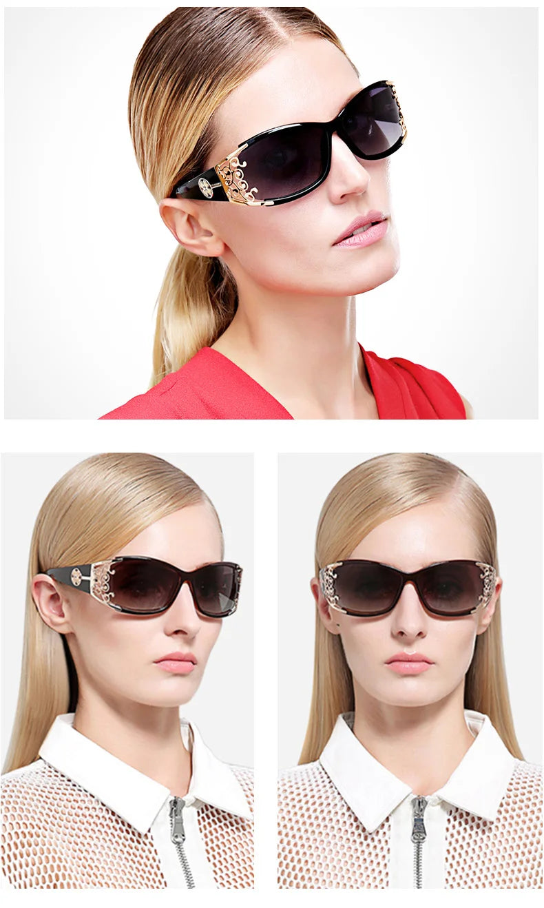 PARZIN Gafas de Sol Polarizadas para Mujer | Marco Hueco Vintage | Modelo PZ18