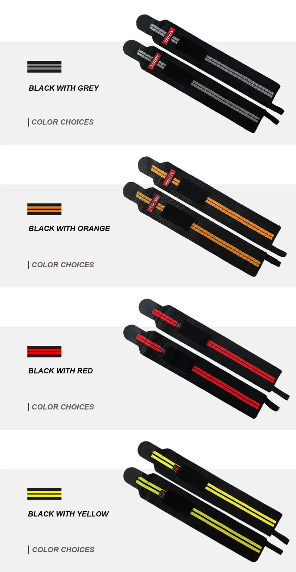 AOLIKES Weightlifting Wrist Wraps | Professional Support & Thumb Loop | Powerlifting & Gym