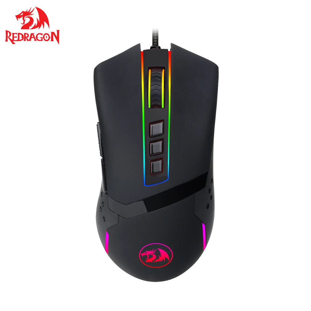 Mouse Gaming Redragon M712 OCTOPUS | 10000 DPI | RGB 12 Modos | 9 Botones | Ambidiestro | USB | Redragon M712 OCTOPUS Gaming Mouse 10000 DPI RGB 12 Modes 9 Buttons Ambidextrous USB