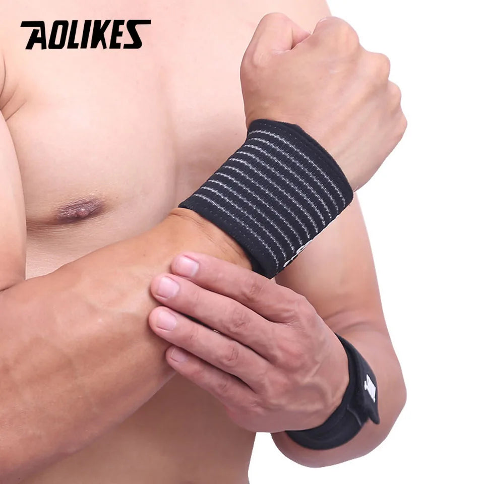 Elastic Wrist Brace & Support Bandage | Gym, Sports & Carpal Tunnel Relief | 7 Colors